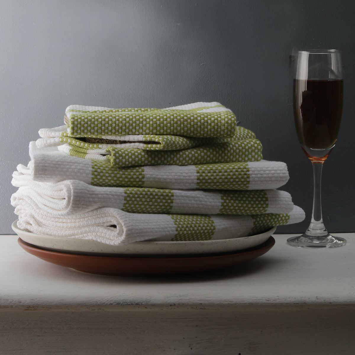 Basket Weave kitchen towel and dish cloth collection