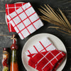 Terry 8pack Dishcloth Red